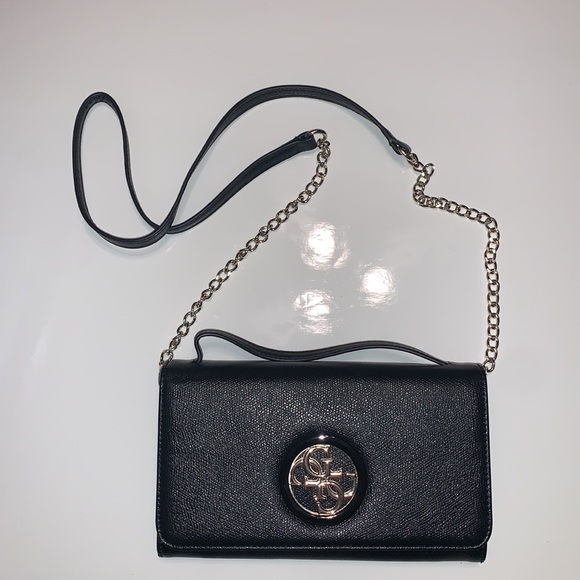 Guess Black Bag with Gold Hardware (clutch & crossbody) - Picture 11 of 11